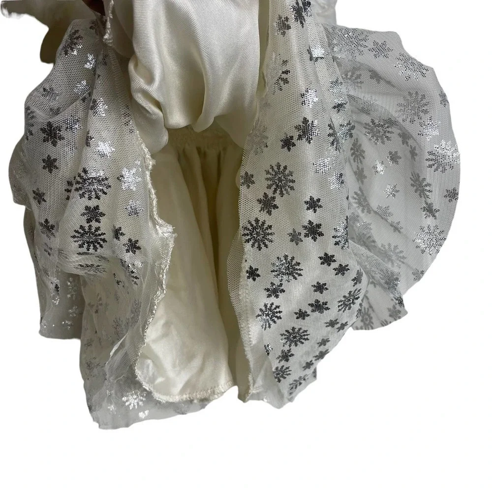 dELiAs girl White Snowflake Tulle Infant Dress Size 18 Months